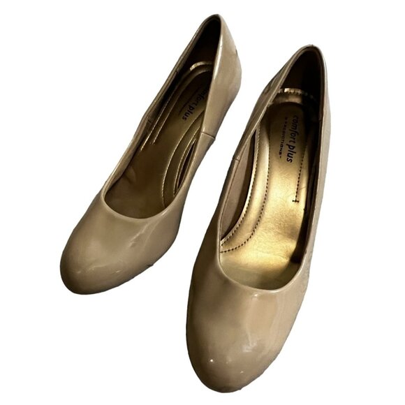 Comfort Plus by Predictions Sz 7 Womens Nude Beige Stiletto Heels with Comfort G - Picture 6 of 8